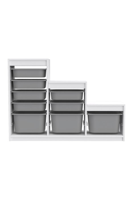 Hanah Home Armario Multiusos Blanco y Gris Hanah Home Armario Multiusos Blanco y Gris